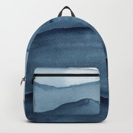 abstract watercolor waves Backpack