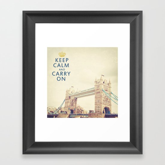 Keep Calm London Framed Art Print