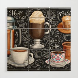 Coffee menu Wood Wall Art