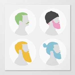 4x Mister hipster Canvas Print