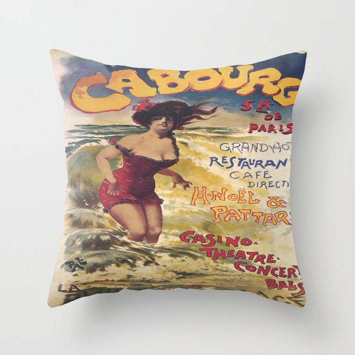 Vintage poster - Cabourg Throw Pillow