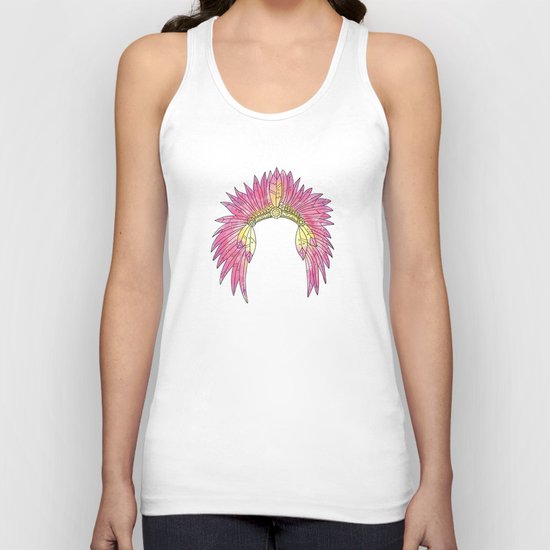 Watercolor Headdress Unisex Tank Top