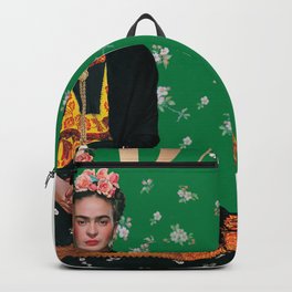 Frida Kahlo and Flowers Backpack