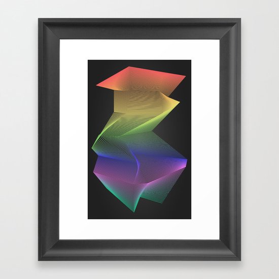 Angular Rainbow Framed Art Print
