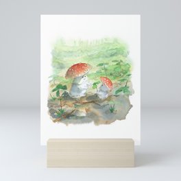A pair of mushrooms Mini Art Print
