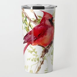 Northern Cardinal, cardinal bird lover gift Travel Mug
