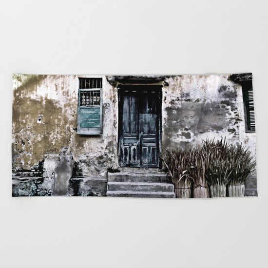 Vietnamese Facade Beach Towel