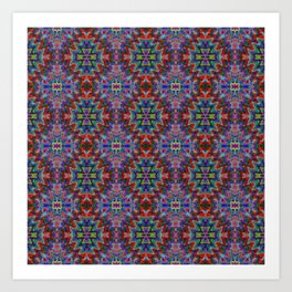 Psychedelic mandala Into colour Art Print