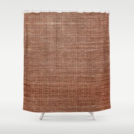Heritage - Hand Woven Cloth Brown Shower Curtain