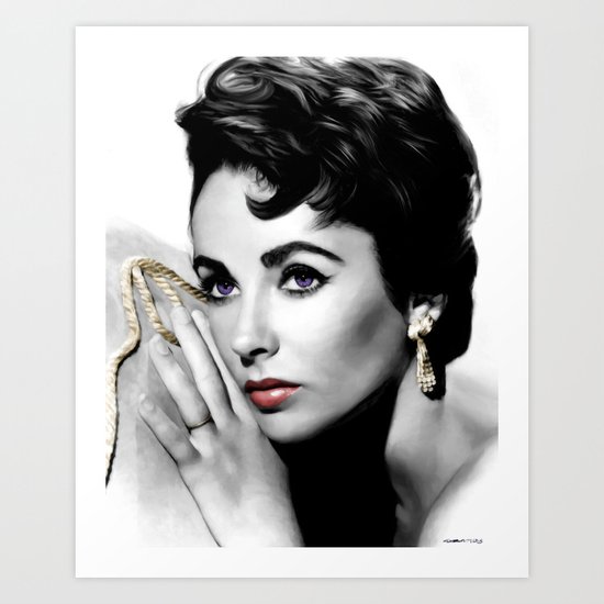 Elizabeth Taylor Portrait Art Print