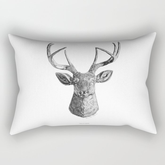 Hello Deer Rectangular Pillow