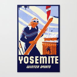 Yosemite Winter Sports Travel Canvas Print