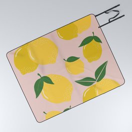 Fruit Market Print Lemon Print Fruit Art Lemons Aesthetic Food Art Abstract Vintage Picnic Blanket