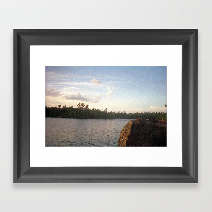 Lake Saganaga Framed Art Print