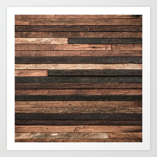 Vintage Wood Plank Art Print