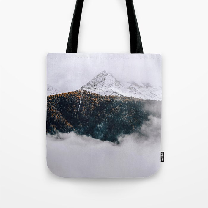 Foggy Mountains Tote Bag