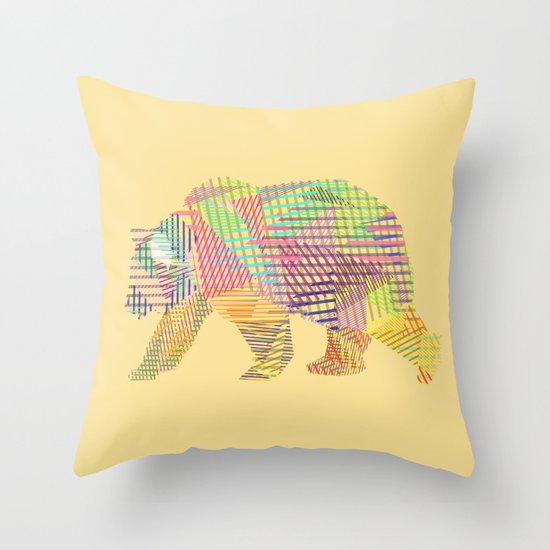 Grizzly Bear Throw Pillow
