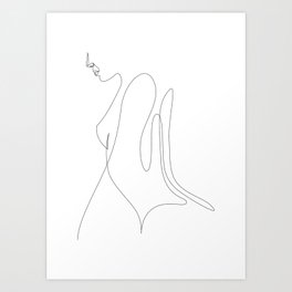 s'26 string - one line nude art Art Print