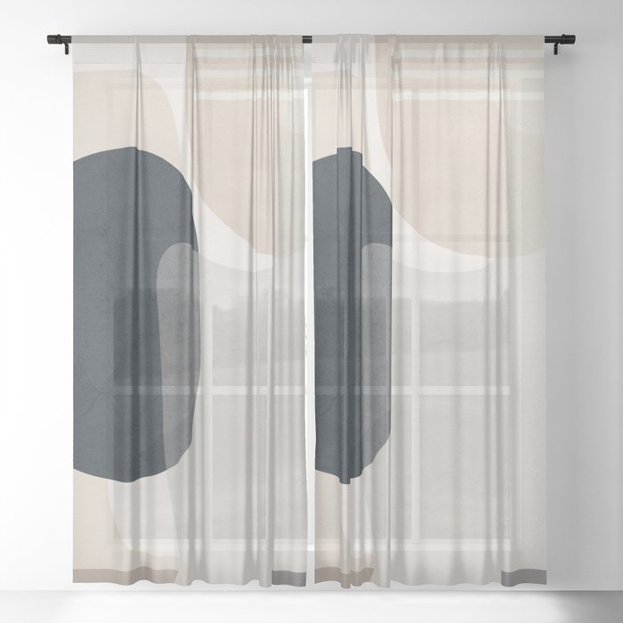 Abstract Geometric Art 52 Sheer Curtain