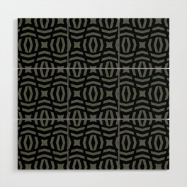 Black and Dark Green Tessellation Line Pattern 26 Pairs DV 2022 Popular Colour Pleasant Hill 0459 Wood Wall Art