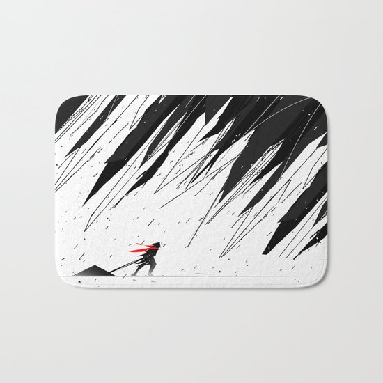 Geometric Storm Bath Mat