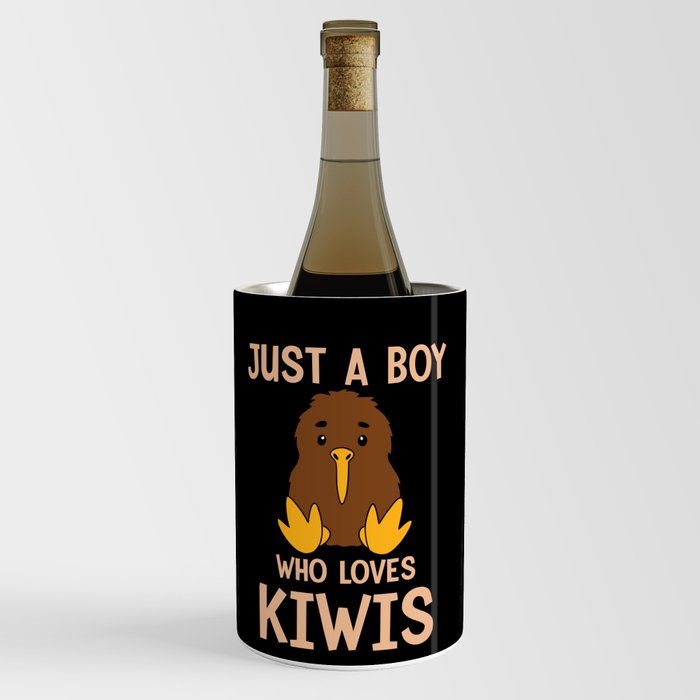 Cute Boy Sitting Kiwis Gift Wine Chiller