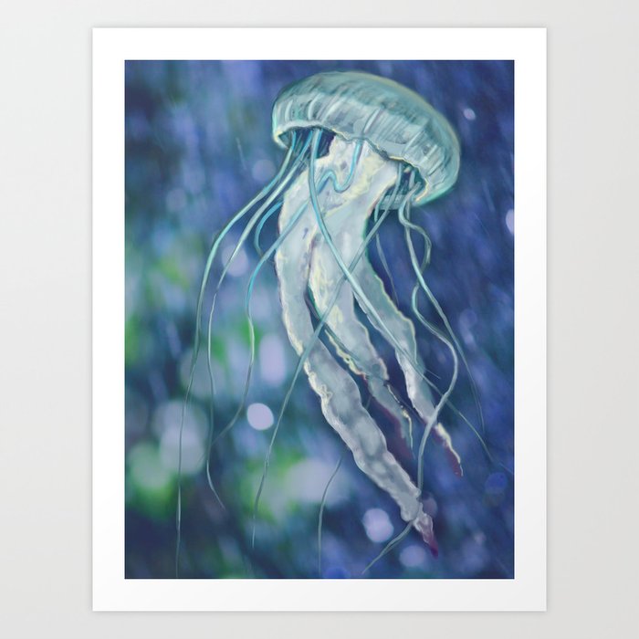 Bokeh Jellyfsh Art Print