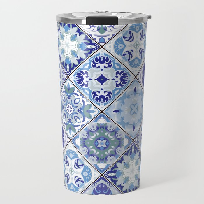 Mediterranean Decorative Tile Print II Travel Mug