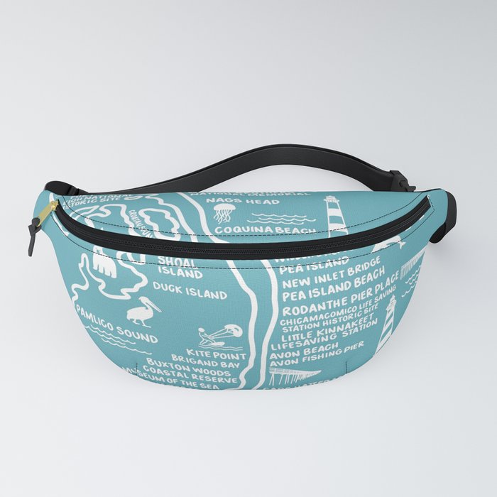 Outer Banks Map  Fanny Pack