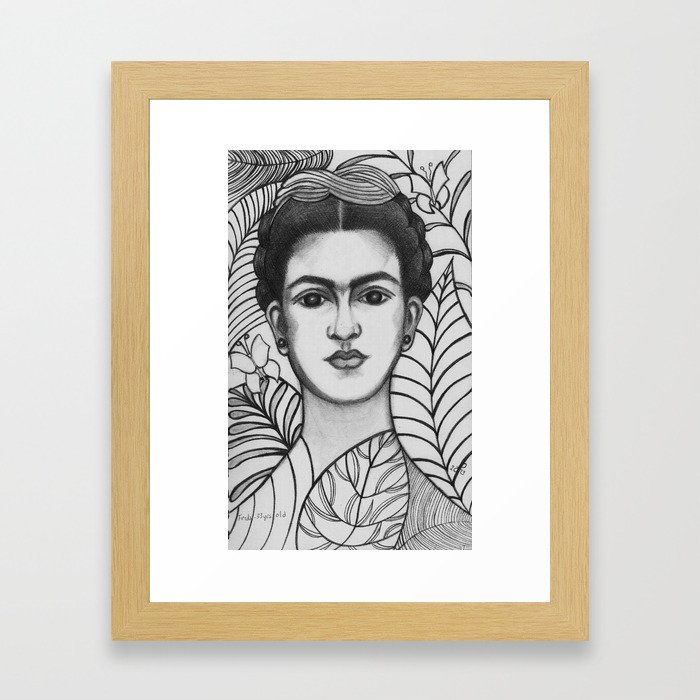 One image, "The Many Faces of Frida Kahlo, An Artist's Interpretation" by Pamela Carvajal Drapala Framed Art Print