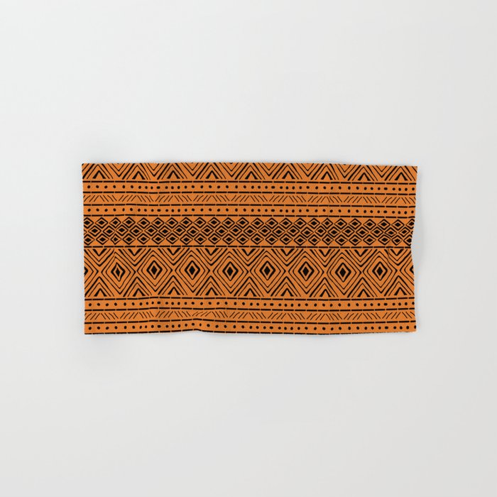 African Mud Cloth // Orange Hand & Bath Towel