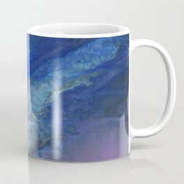 Galaxy Burst - Fluid Acrylic Painting PRINT Coffee Mug | Deepsea, Fluidacrylic, Midnightspace, Deepspace, Other, Highflow, Blue, Nightsky, Acrylic, Galaxy 