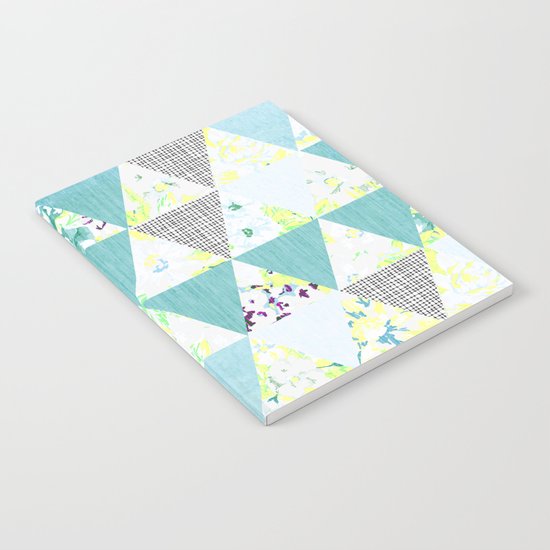 PASTEL NEON GEO FLORALS IN MINT Notebook