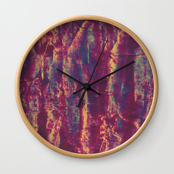 Red Blooms Wall Clock