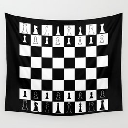 Chess Board Layout Wall Tapestry