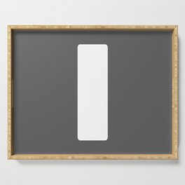 l (White & Grey Letter) Serving Tray