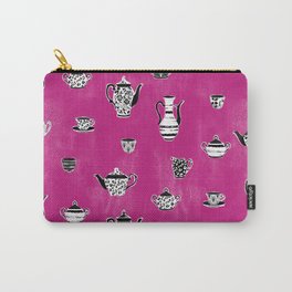 Hot Pink Tea Party Carry-All Pouch