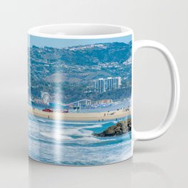Rare view of Santa Monica, Pier & Pacific Palisades from Venice Pier Coffee Mug