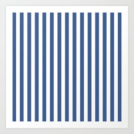 Chinese Blue Stripe Pattern Art Print