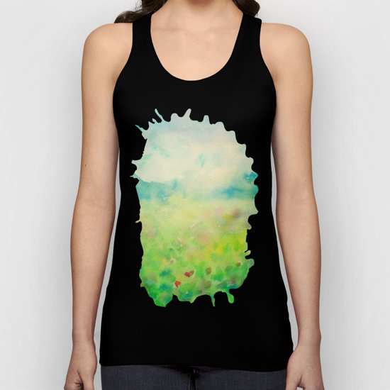 Green & Blue Mystical Spring Unisex Tank Top