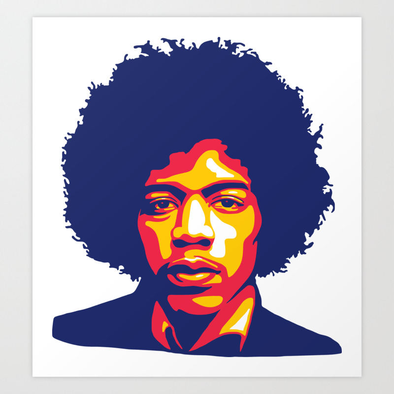 Jimi Hendrix Art Print By Santiagovidal Society6