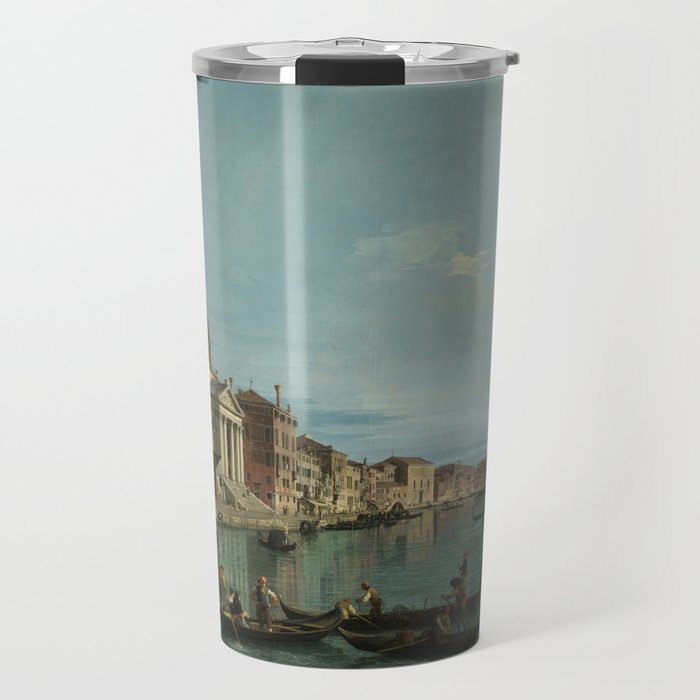 A View of the Grand Canal by Canaletto Travel Mug
