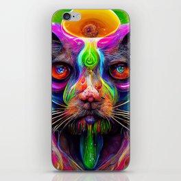 Psychedelic Cat iPhone Skin