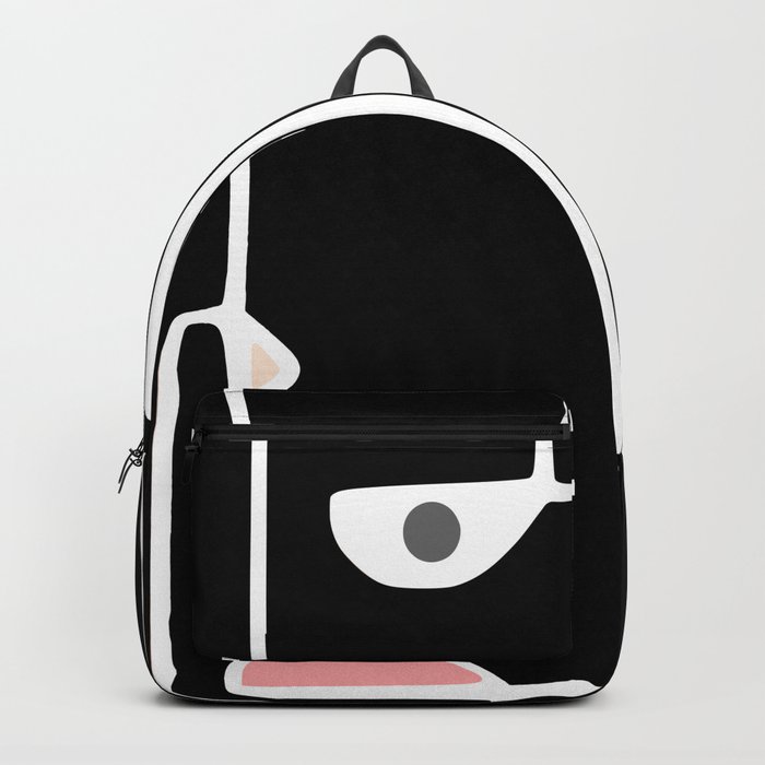Twins Face (line drawing) Backpack
