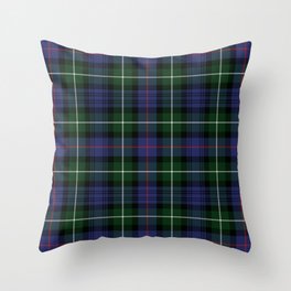 Tartan Clan MacKenzie Plaid Purple Green Pattern Throw Pillow