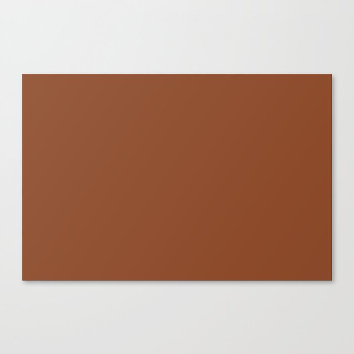 Dark Red Orange Brown Solid Color Pairs Pantone Potter's Clay 18-1340 TCX Shades of Brown Hues Canvas Print