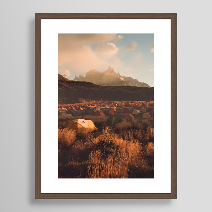 Patagonia Chile Morning Camp Framed Art Print
