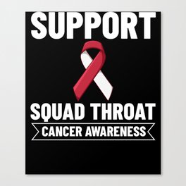 Head and Neck Throat Cancer Ribbon Survivor Canvas Print