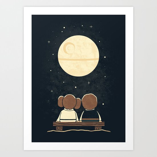 Moon Gazing Art Print