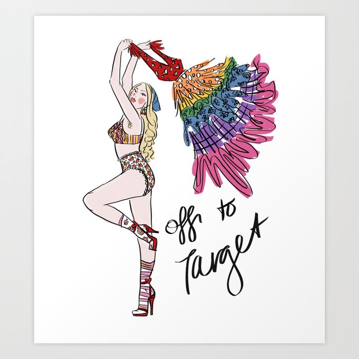 “Off to Target” | High Femme Girlie Art Print